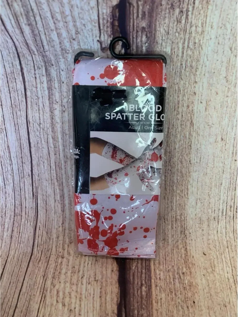 Red and White Splatter Print gloves